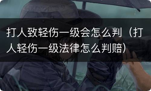 打人致轻伤一级会怎么判（打人轻伤一级法律怎么判赔）