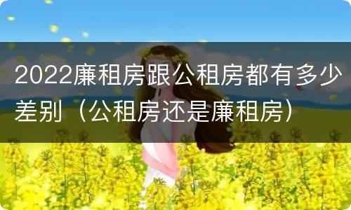 2022廉租房跟公租房都有多少差别（公租房还是廉租房）