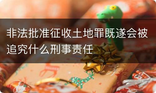 非法批准征收土地罪既遂会被追究什么刑事责任
