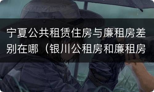 宁夏公共租赁住房与廉租房差别在哪（银川公租房和廉租房的区别）