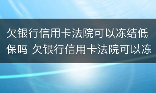 欠银行信用卡法院可以冻结低保吗 欠银行信用卡法院可以冻结低保吗怎么办