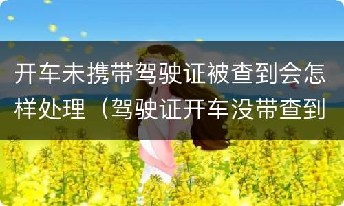 开车未携带驾驶证被查到会怎样处理（驾驶证开车没带查到了怎么办）