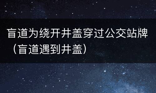 盲道为绕开井盖穿过公交站牌（盲道遇到井盖）