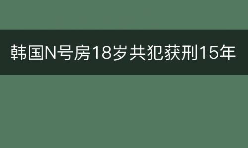 韩国N号房18岁共犯获刑15年