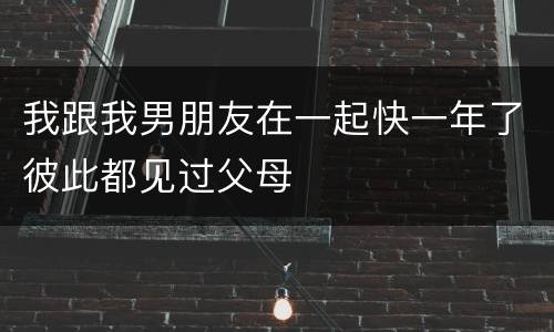 我跟我男朋友在一起快一年了彼此都见过父母
