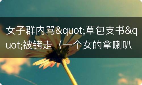 女子群内骂"草包支书"被铐走（一个女的拿喇叭骂群主的视频群主也是个王八犊子）