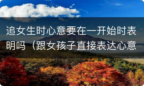 追女生时心意要在一开始时表明吗（跟女孩子直接表达心意要追她）