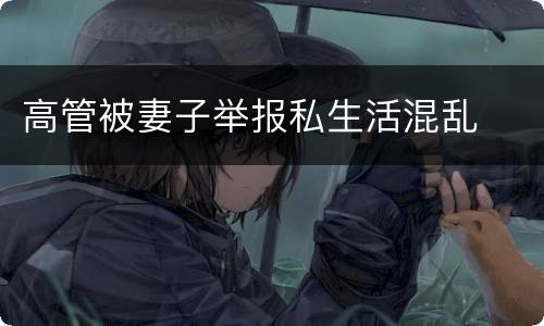 高管被妻子举报私生活混乱