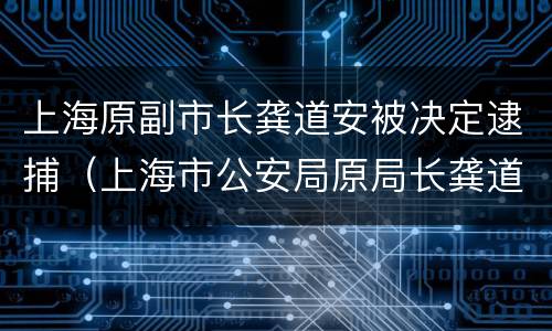 上海原副市长龚道安被决定逮捕（上海市公安局原局长龚道安被公诉）