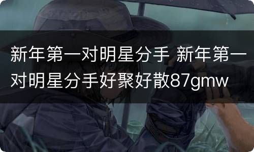 新年第一对明星分手 新年第一对明星分手好聚好散87gmw
