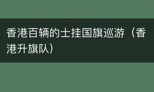 香港百辆的士挂国旗巡游（香港升旗队）