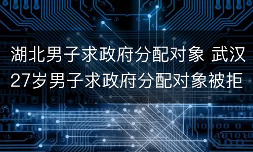湖北男子求政府分配对象 武汉27岁男子求政府分配对象被拒 政府的回应亮了