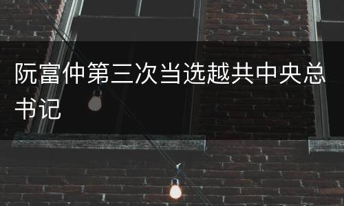 阮富仲第三次当选越共中央总书记