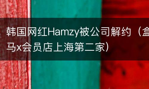 韩国网红Hamzy被公司解约（盒马x会员店上海第二家）
