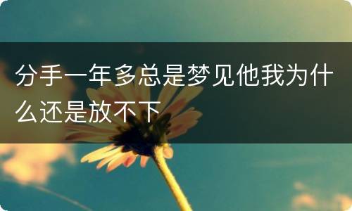 分手一年多总是梦见他我为什么还是放不下