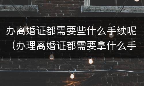 办离婚证都需要些什么手续呢（办理离婚证都需要拿什么手续）