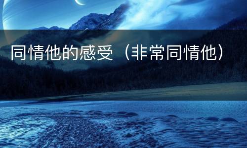 同情他的感受（非常同情他）