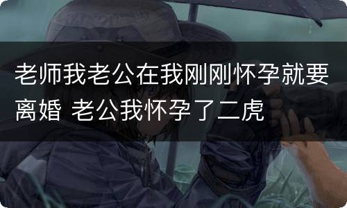 老师我老公在我刚刚怀孕就要离婚 老公我怀孕了二虎