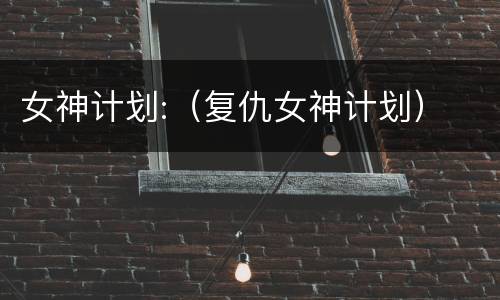 女神计划:（复仇女神计划）