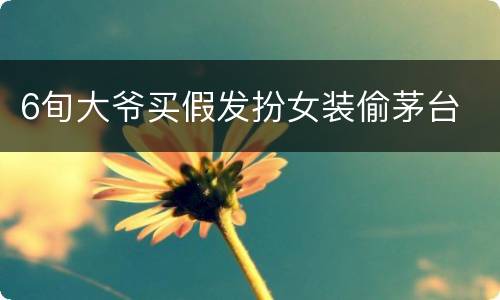 6旬大爷买假发扮女装偷茅台