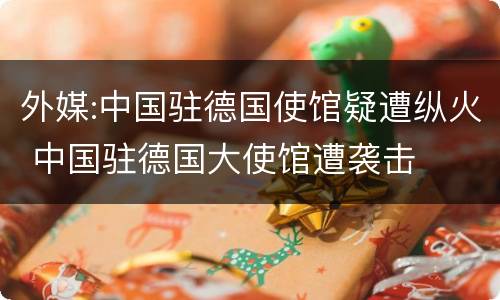 外媒:中国驻德国使馆疑遭纵火 中国驻德国大使馆遭袭击
