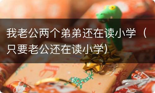 我老公两个弟弟还在读小学（只要老公还在读小学）