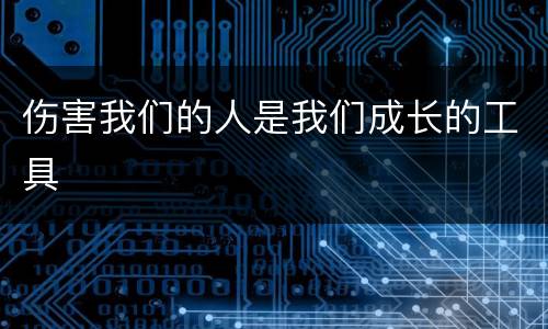 伤害我们的人是我们成长的工具