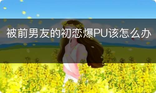 被前男友的初恋爆PU该怎么办