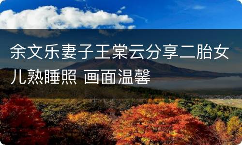 余文乐妻子王棠云分享二胎女儿熟睡照 画面温馨