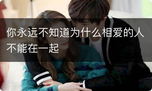 你永远不知道为什么相爱的人不能在一起