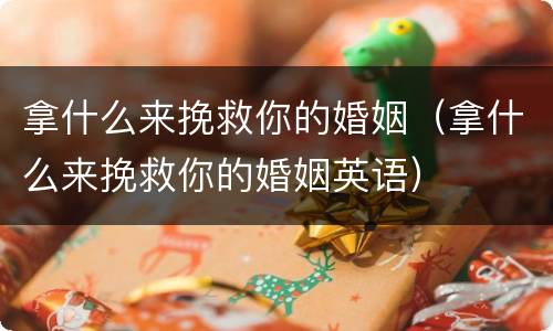 拿什么来挽救你的婚姻（拿什么来挽救你的婚姻英语）