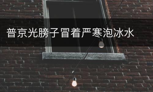 普京光膀子冒着严寒泡冰水