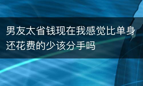 男友太省钱现在我感觉比单身还花费的少该分手吗