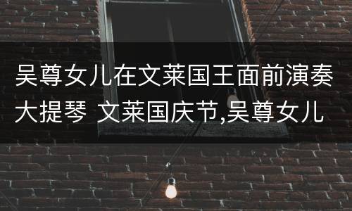 吴尊女儿在文莱国王面前演奏大提琴 文莱国庆节,吴尊女儿演奏大提琴,这是一种怎样的荣誉?
