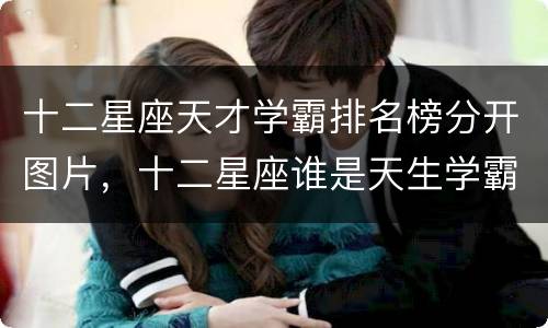 十二星座天才学霸排名榜分开图片，十二星座谁是天生学霸