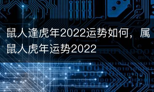 鼠人逢虎年2022运势如何，属鼠人虎年运势2022