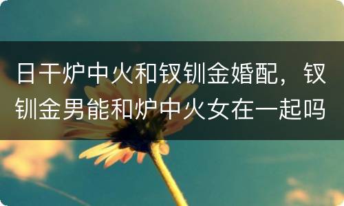 日干炉中火和钗钏金婚配，钗钏金男能和炉中火女在一起吗?