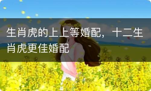 生肖虎的上上等婚配，十二生肖虎更佳婚配