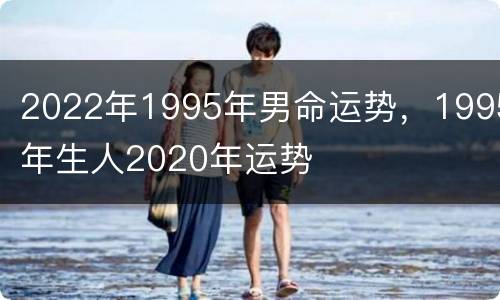 2022年1995年男命运势，1995年生人2020年运势