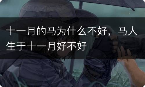 十一月的马为什么不好，马人生于十一月好不好