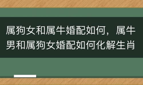属狗女和属牛婚配如何，属牛男和属狗女婚配如何化解生肖不合