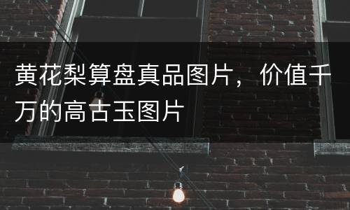黄花梨算盘真品图片，价值千万的高古玉图片