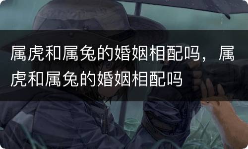 属虎和属兔的婚姻相配吗，属虎和属兔的婚姻相配吗