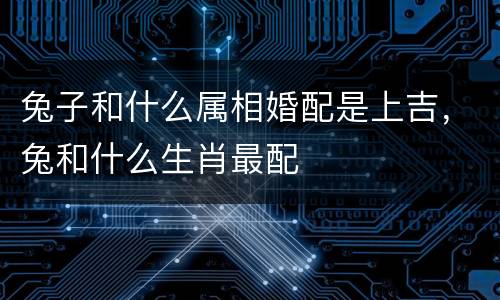 兔子和什么属相婚配是上吉，兔和什么生肖最配