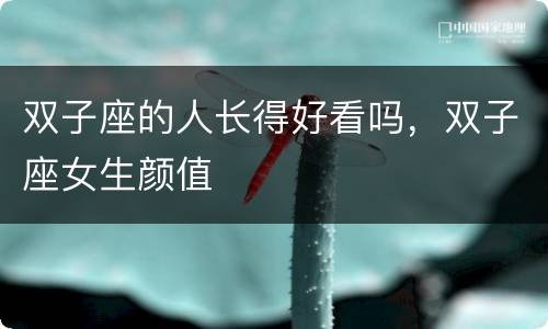 双子座的人长得好看吗，双子座女生颜值