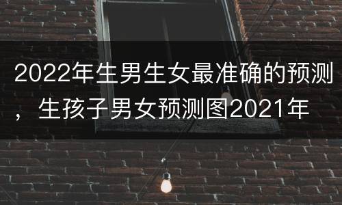 2022年生男生女最准确的预测，生孩子男女预测图2021年