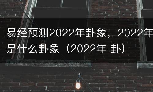 易经预测2022年卦象，2022年是什么卦象（2022年 卦）