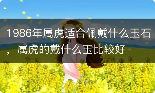 1986年属虎适合佩戴什么玉石，属虎的戴什么玉比较好