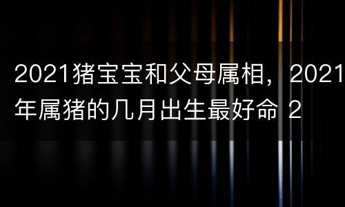 2021猪宝宝和父母属相，2021年属猪的几月出生最好命 2