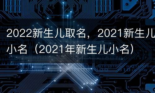 2022新生儿取名，2021新生儿小名（2021年新生儿小名）